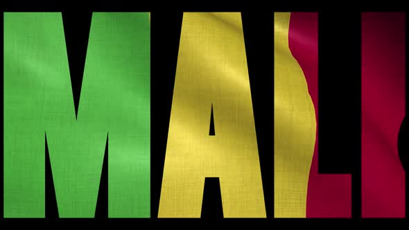 Mali Flag Into Country Name alt