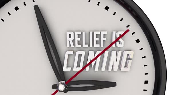 Relief Is Coming Clock Help Support Time Assistance 3d Animation alt