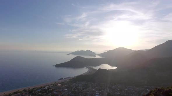 Oludeniz Turkey Sunset  Aerial 02 alt