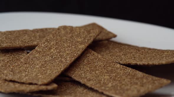 Buckwheat Diet Breads Spinning on Black Healthy Rye Flour Meals Healthy Food Made From Rye Flour alt