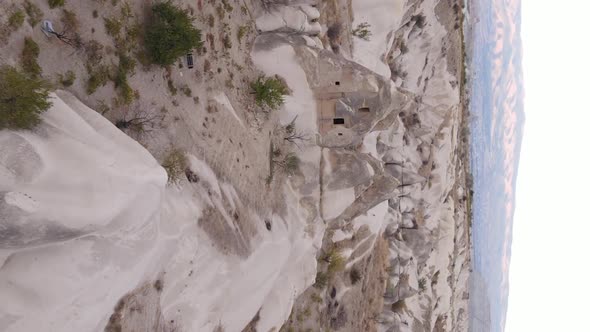 Vertical Video Cappadocia Landscape Aerial View alt