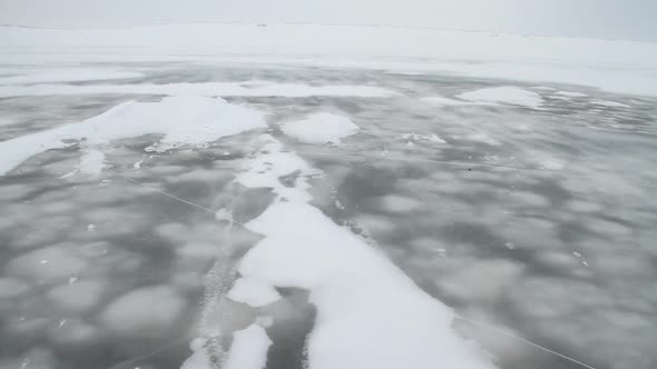 Arctic Blizzard. Arctic snow storm. Snow Drift. Extreme Temperature.  alt