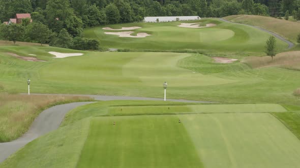 Aerial view of a golf course alt