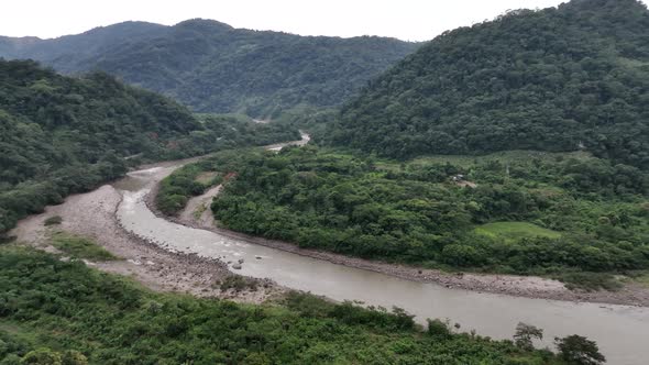 River flowing through a rainforest