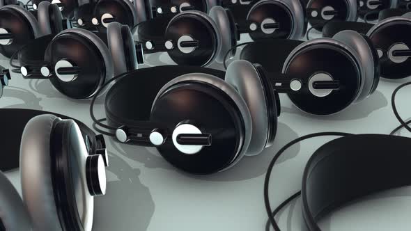 A Lot Of Wireless Bluetooth Earphones In A Row 4k alt