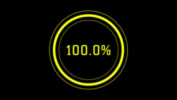 100% Circle Percentage Loading Transfer Download Round Animation alt