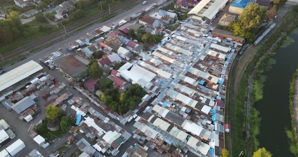 Ukraine City Rivne. Aerial Shot