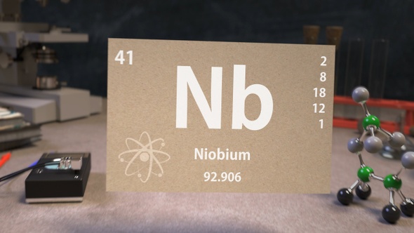Elements Of The Periodic Table. From 41 To 80
