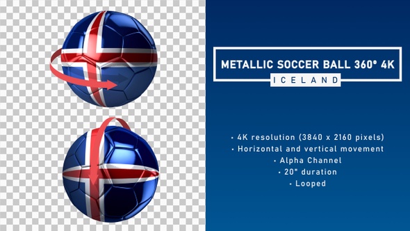 Metallic Soccer Ball 360º 4K - Iceland