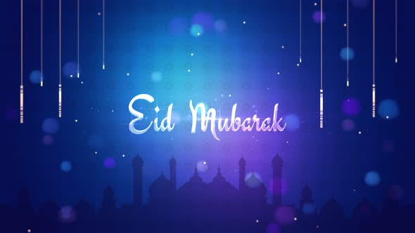 4k beautiful ramadan eid mubarak background with 3d text revealing alt