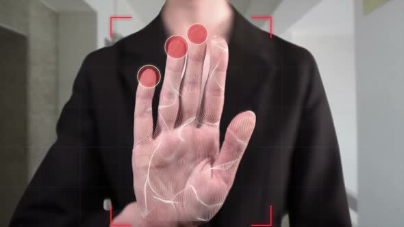 Digital Biometric Scanner - Access Denied alt