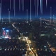 smart Connected city skyline. Futuristic network concept, city Technology. - VideoHive Item for Sale