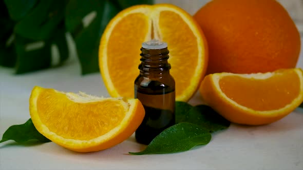 Orange Essential Oil in a Bottle