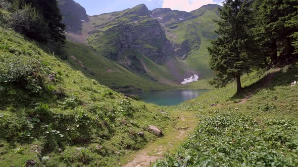 Lac Lioson A Beautiful Secluded Mountain Lake in Switzerland alt