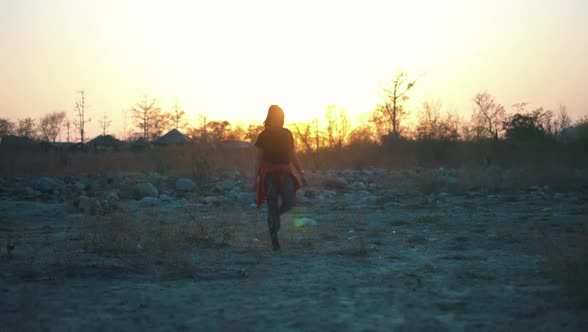 Indian Girl Evening Walk