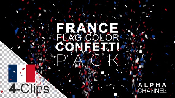 France Flag Color Celebration Confetti Pack
