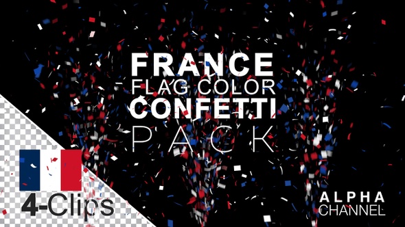 France Flag Color Celebration Confetti Pack alt