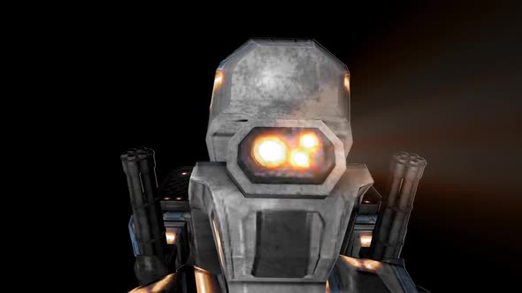 Robot Soldier Loop Alpha Channel Part 8