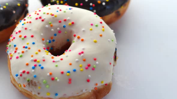 Stack Chocolate Donuts Plate Copy Space alt