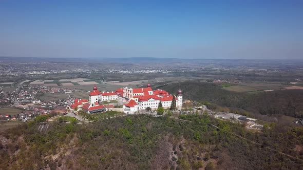 Aerial View of Gottweig Abbey, Austria alt