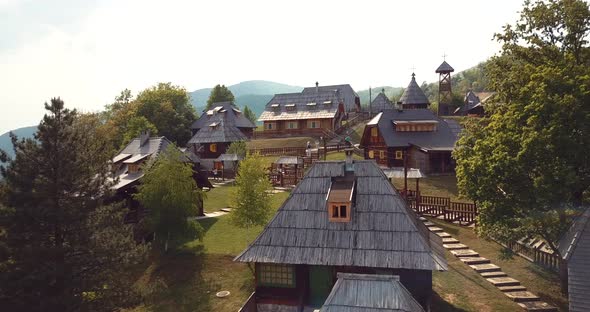 Drvengrad Serbia Aerial alt