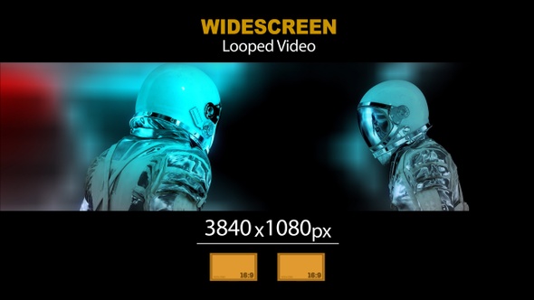 Widescreen Astronauts Spacial Ligths Rotate 02
