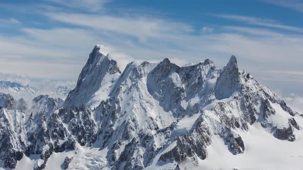 Mont blanc alps france mountains snow peaks ski timelapse, Stock Footage