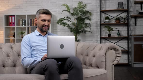 Angry Man Trader Broker Distance Works for Laptop Upset Fall in Stock Exchange alt