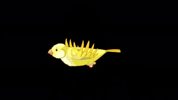 Yellow canary flies alpha matte 4K