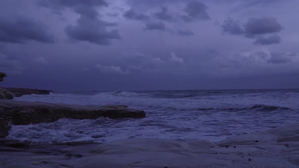 Wave Crashing Rocks Coast alt