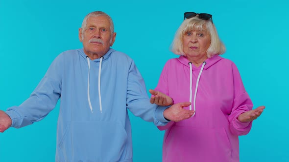 Confused Senior Old Grandfather Grandmother Having Doubts No Idea Being Clueless and Uncertain alt