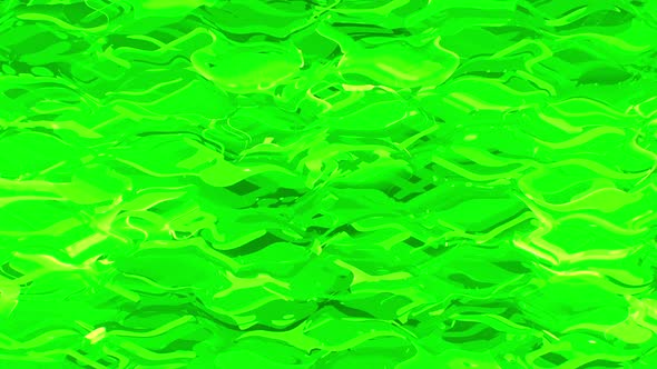 Toxic Waves - Green Flat Abstract Background