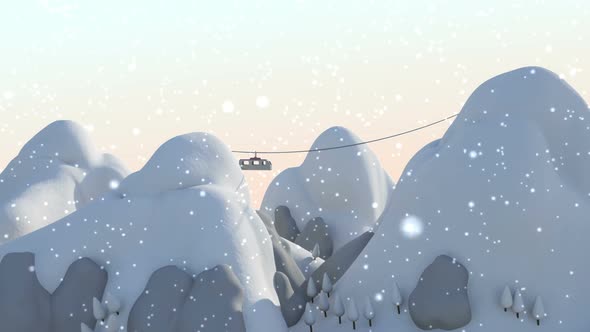 Winter Mountains Background Cartoon alt