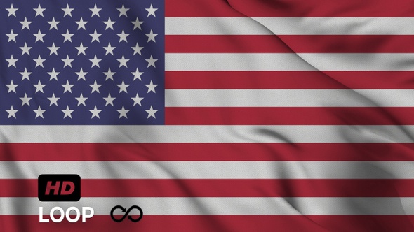 Waving flag of USA
