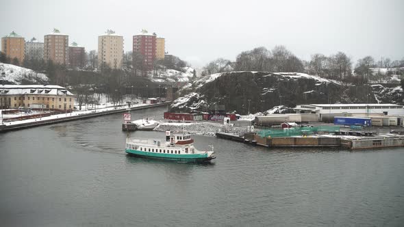 View From the Deck of the Ferry to the Sea Cargo Port alt
