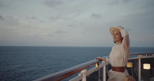 Young girl on a cruise ship alt
