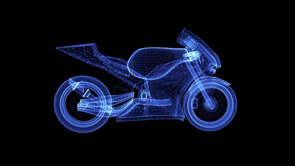 The Hologram of a Modern Sport Bike