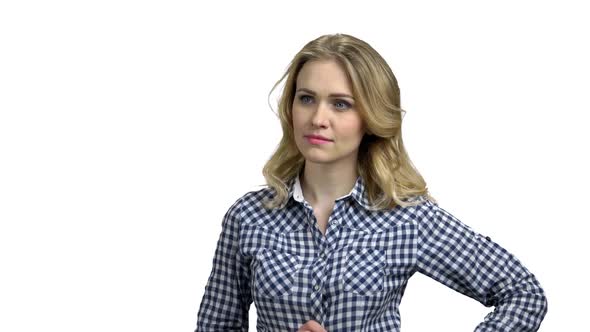 Young Woman with Thoughtful Expression alt