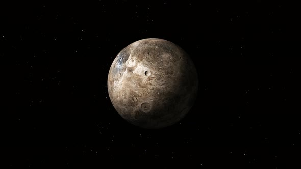 Fictional spinning 3d realistic 3d Ceres planet, Motion Graphics ...