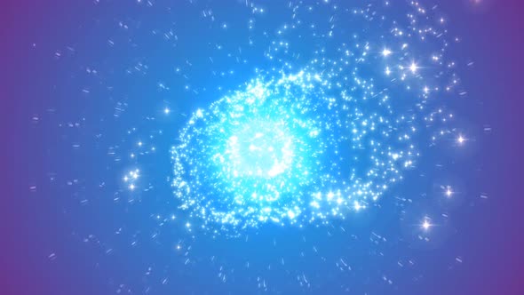 Blue Dancing Stars Fountain Motion Loop Background alt