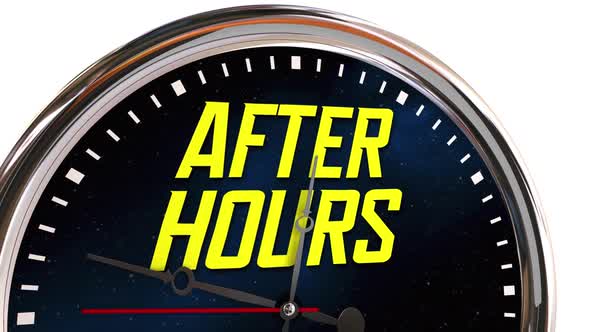 After Hours Clock Late Night Overtime Hands Ticking 3d Animation alt