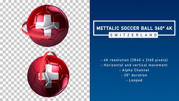 Metallic Soccer Ball 360º 4K - Switzerland