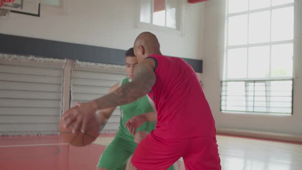 Offensive Basketballer Committing Turnover During Game alt