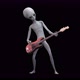 Alien Playing Bass Guitar  - VideoHive Item for Sale