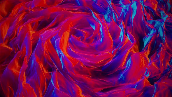 Magenta and Blue Abstract Twisting Swirl Rose Loop Background
