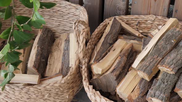 Basket with Firewood