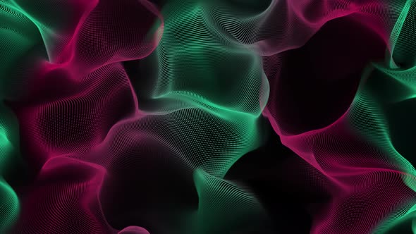 Abstract Glowing Waves Background Loop 4K