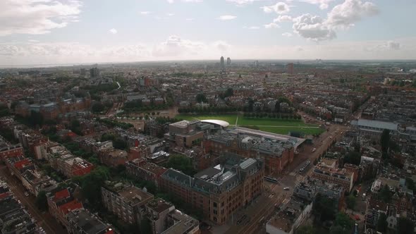 Panorama of Amsterdam, Aerial View alt
