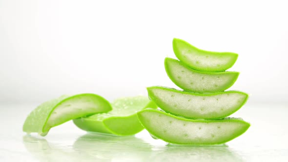 Aloe Vera leaves. Aloe Vera gel is very useful herbal medicine for skin care alt