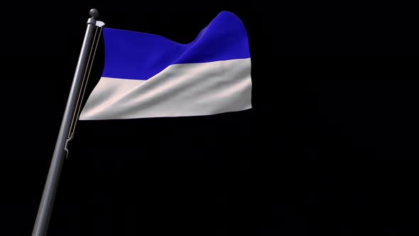 Flagg Of Rheims City (France) With Alpha Channel 4K alt